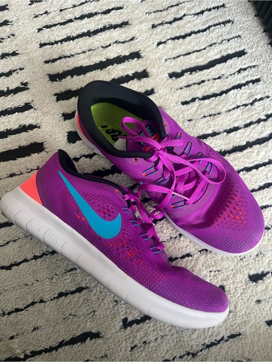 Nike Shoes - Nike Women’s Purple Running Shoes with Blue Swoosh and Pink Accent
